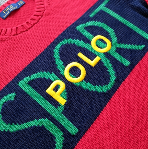 🔥 Polo Sport Vintage Logo Red Sweater - Picture 2 of 3